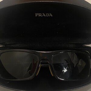 Prada SunglassesSPR23G 61016 2AU-2P1 125 Luxury Square Brown Silver